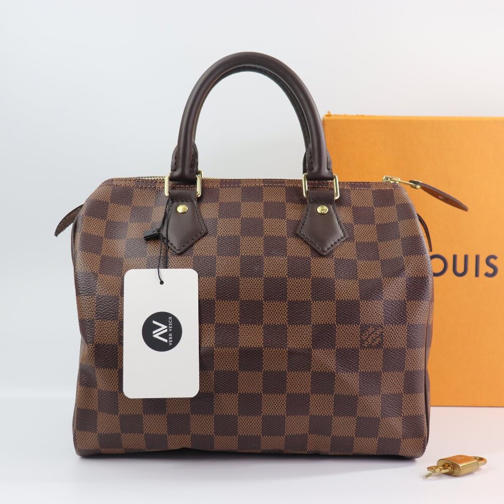 Sold💜Louis Vuitton Damier Ebene Speedy 25